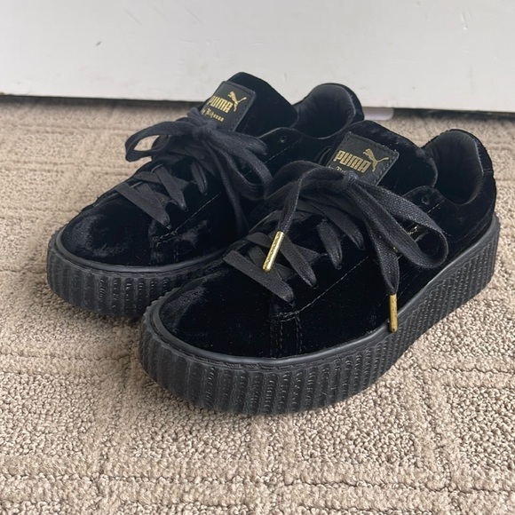 Puma Shoes - Fenty X Puma black velvet creepers womens size 6